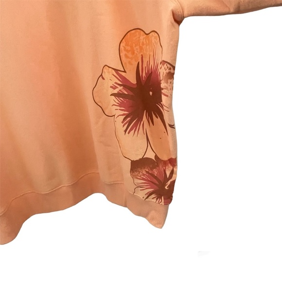 Wild Fable Peach Orange Sweatshirt with Flower Design - XL, NWT - Picture 4 of 9